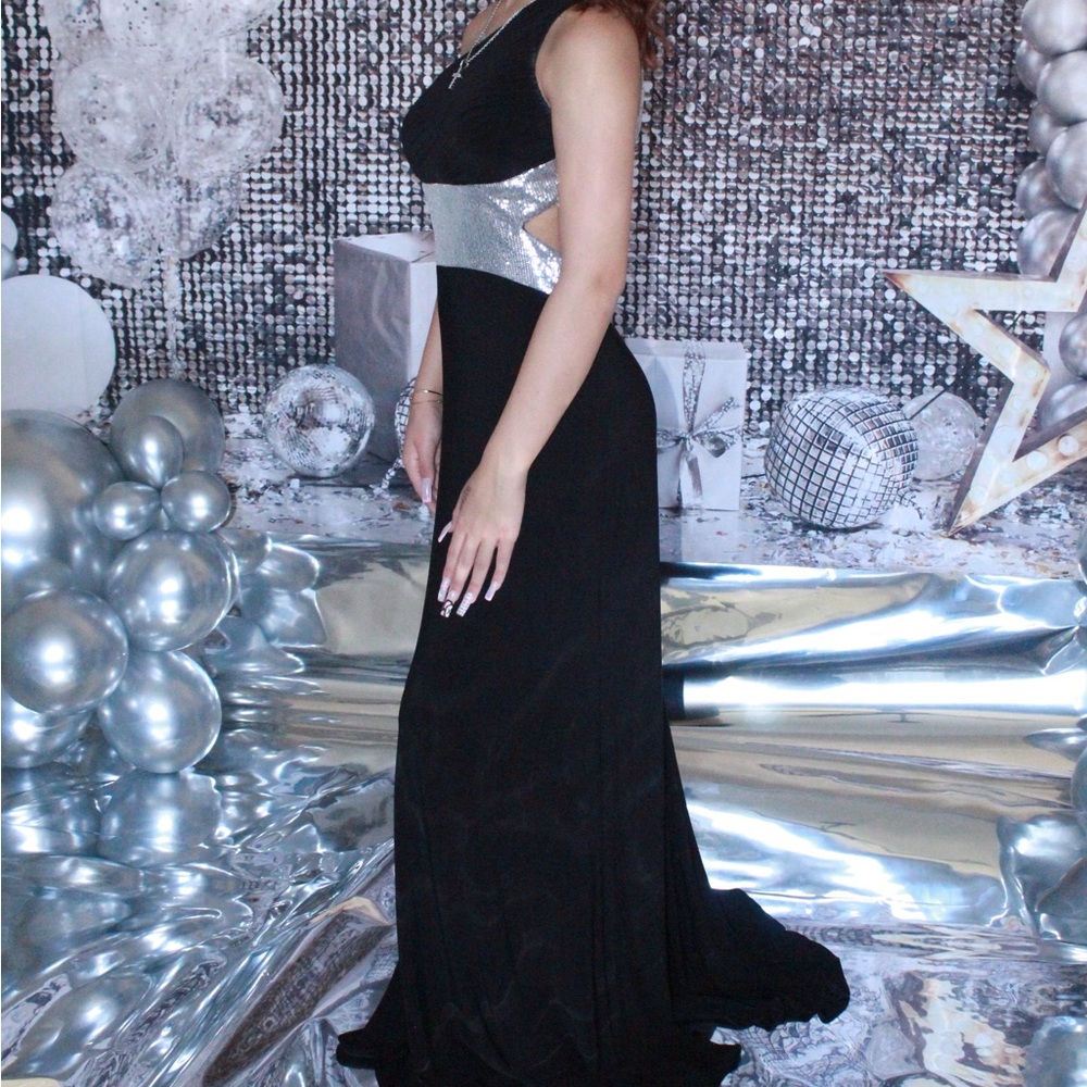 Gown with open back